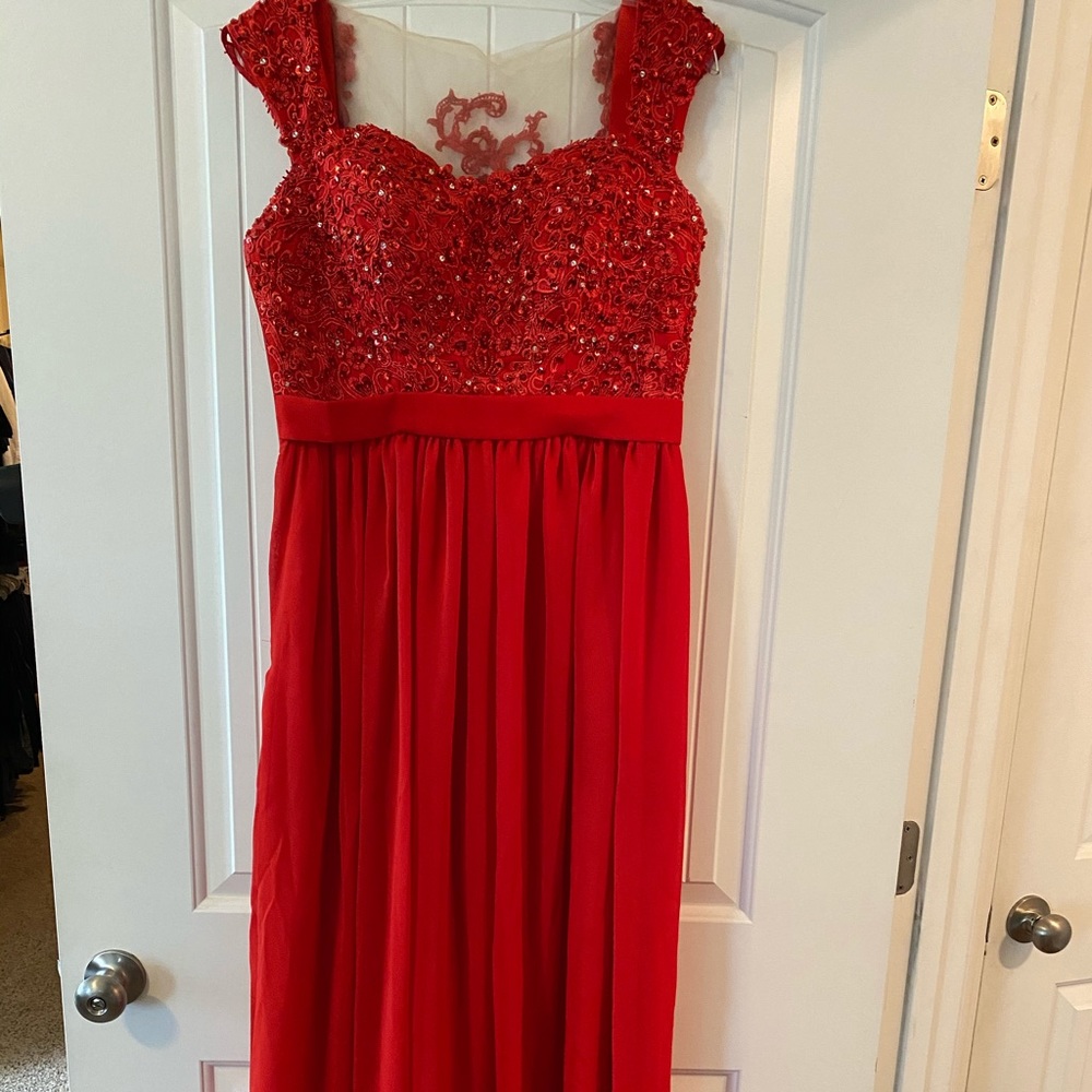 Red formal dress